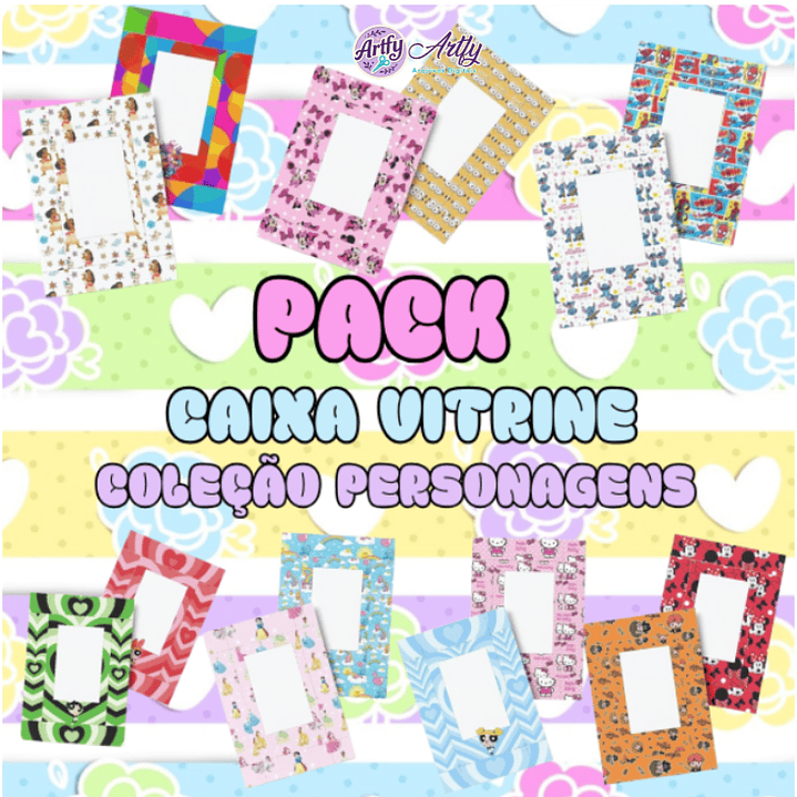 Pack Caixa Vitrine Coleção Personagens 1