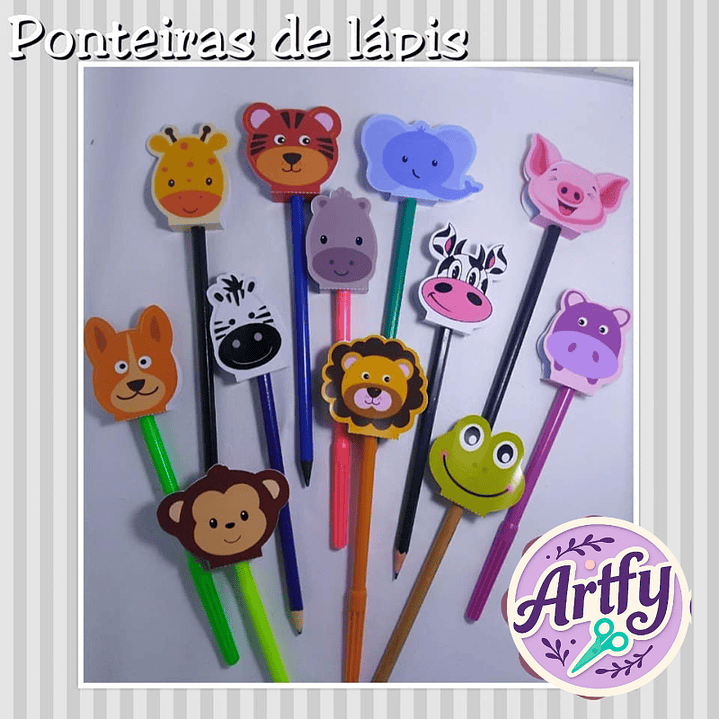 Ponteiras de Lápis Animais 1