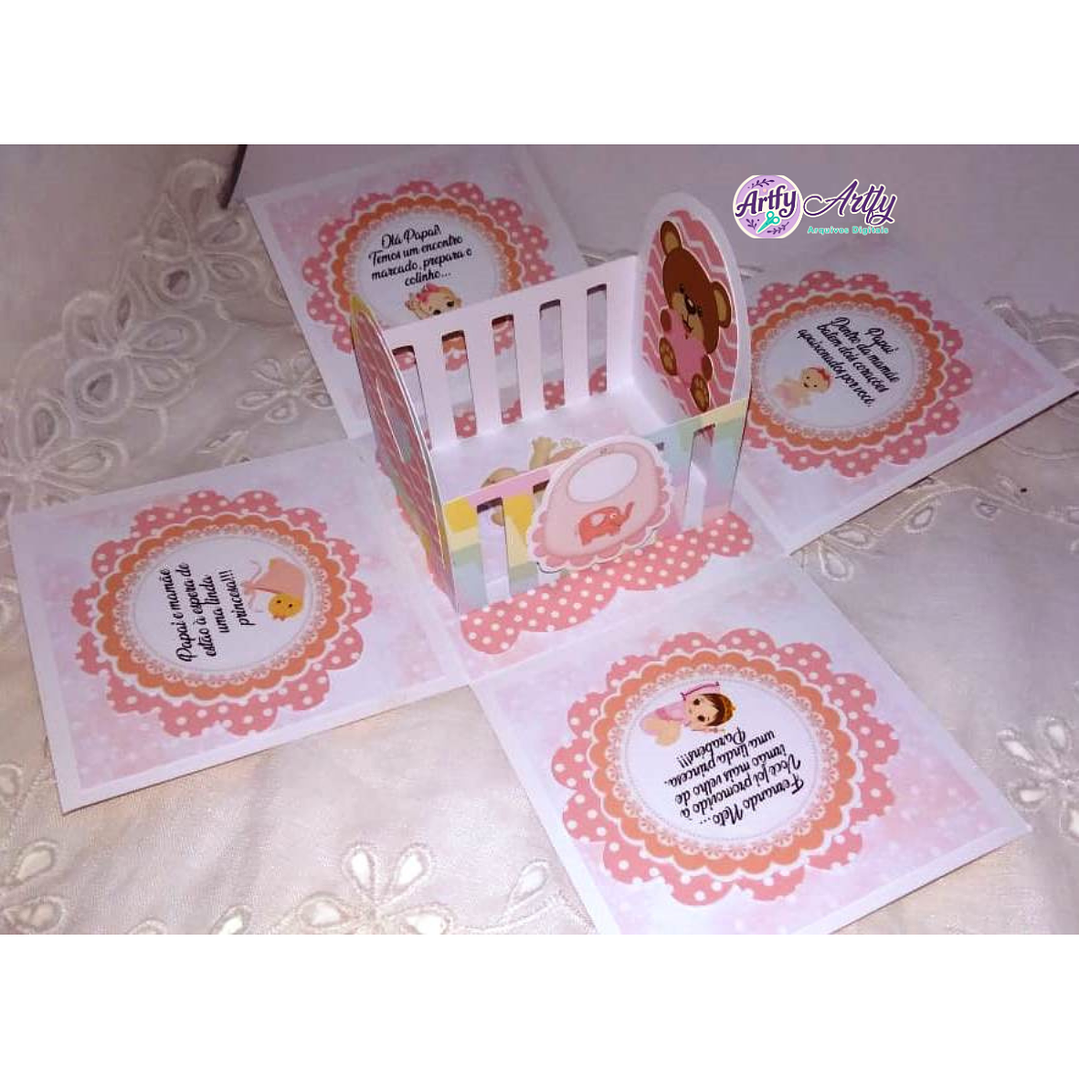 Caixa Anúncio Gravidez  Menina 1