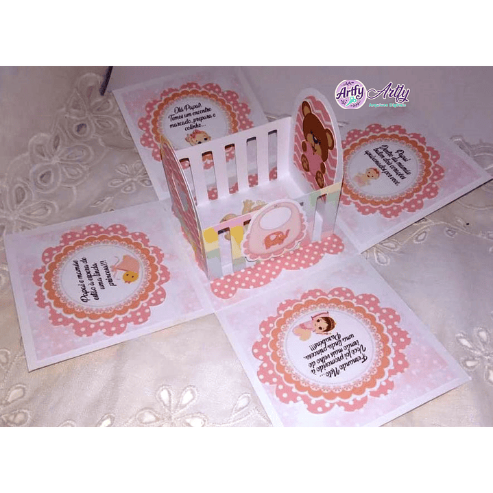 Caixa Anúncio Gravidez  Menina 1