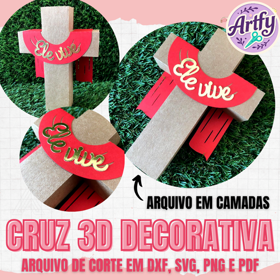 Cruz 3D Decorativa 1