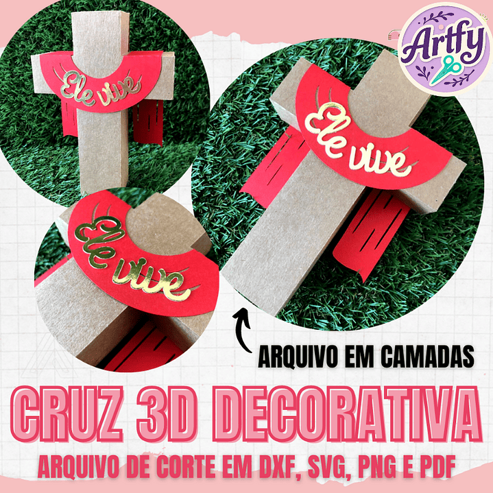 Cruz 3D Decorativa 1
