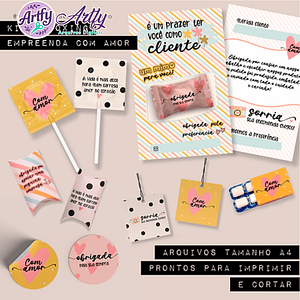 Kit Embalagem Enviando Amor