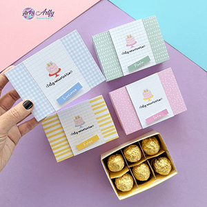 Caixa Aniversário 6 Doces