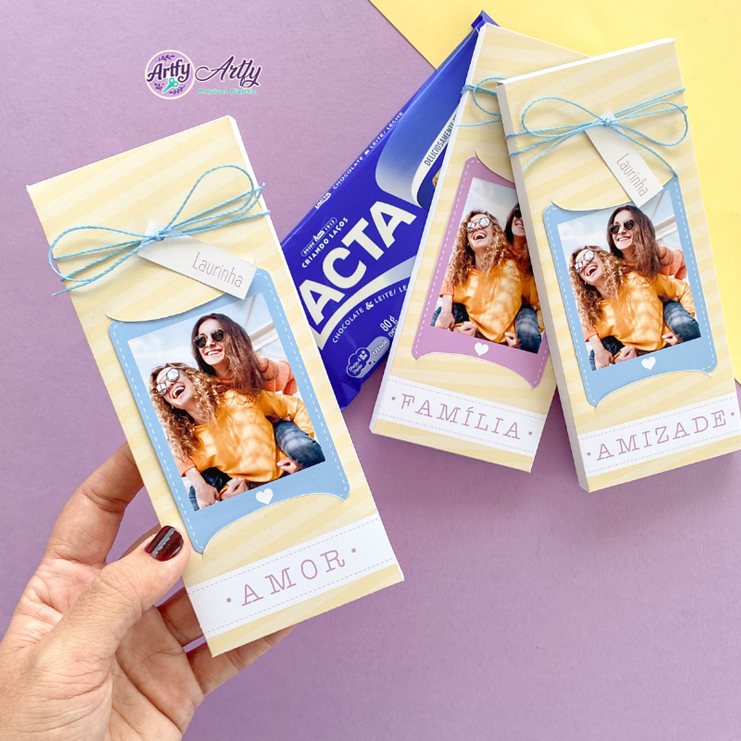 Caixa de chocolate com cartão 1