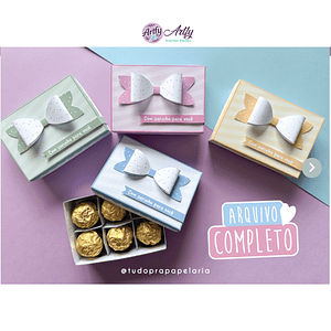 Caixa Laço para 6 Doces