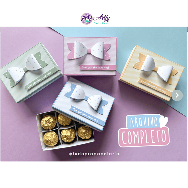 Caixa Laço para 6 Doces 1