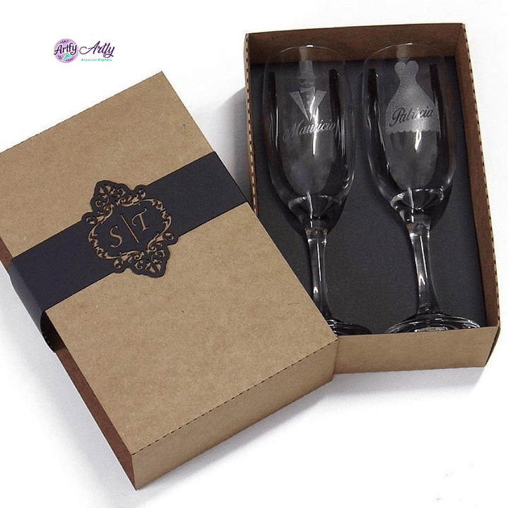 Caixa Taças de Champanhe 1