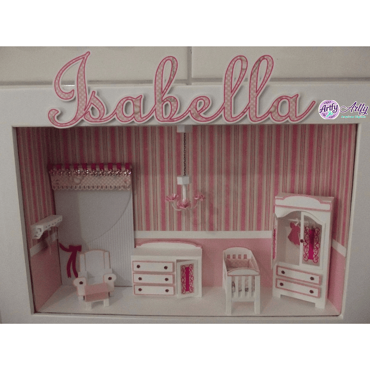 Quadro quarto bebe ROSA 1