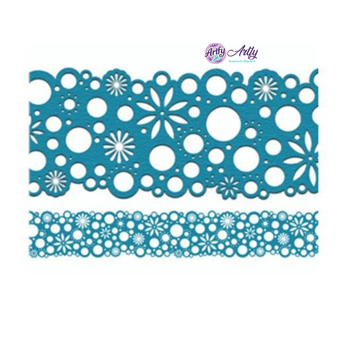 Borda floral sem emendas 1