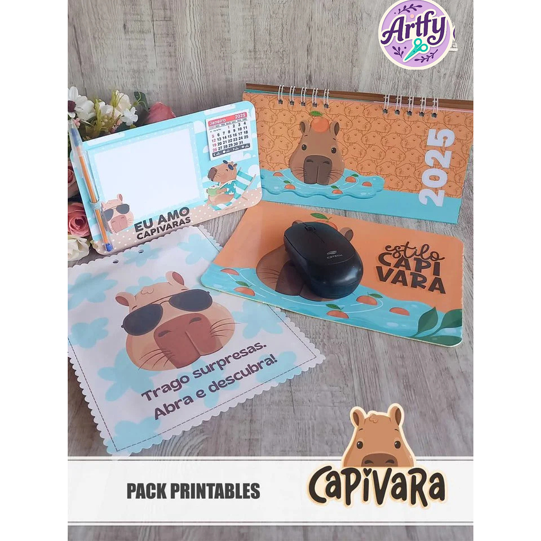 Pack Printables Capivara 1
