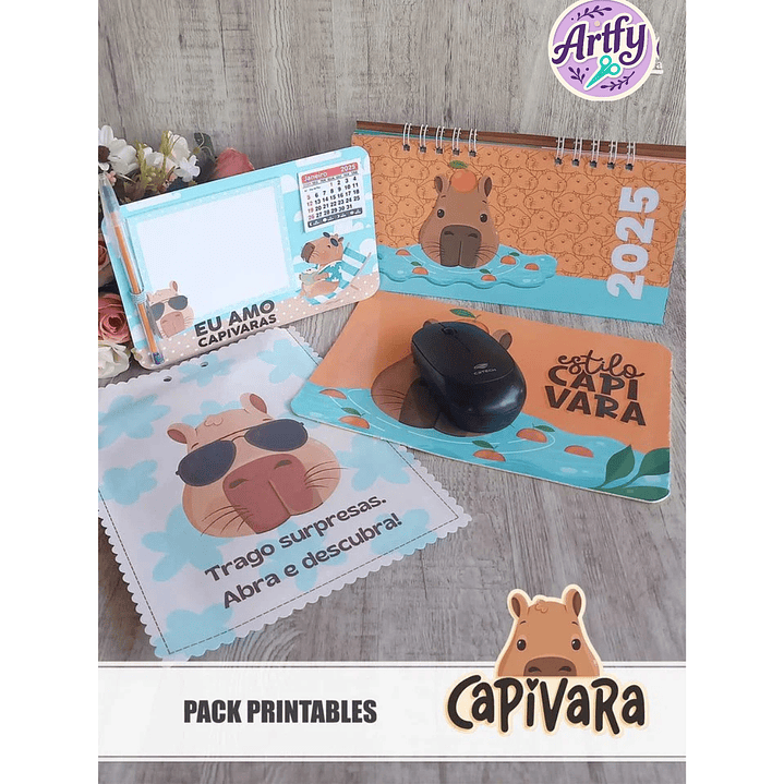 Pack Printables Capivara 1