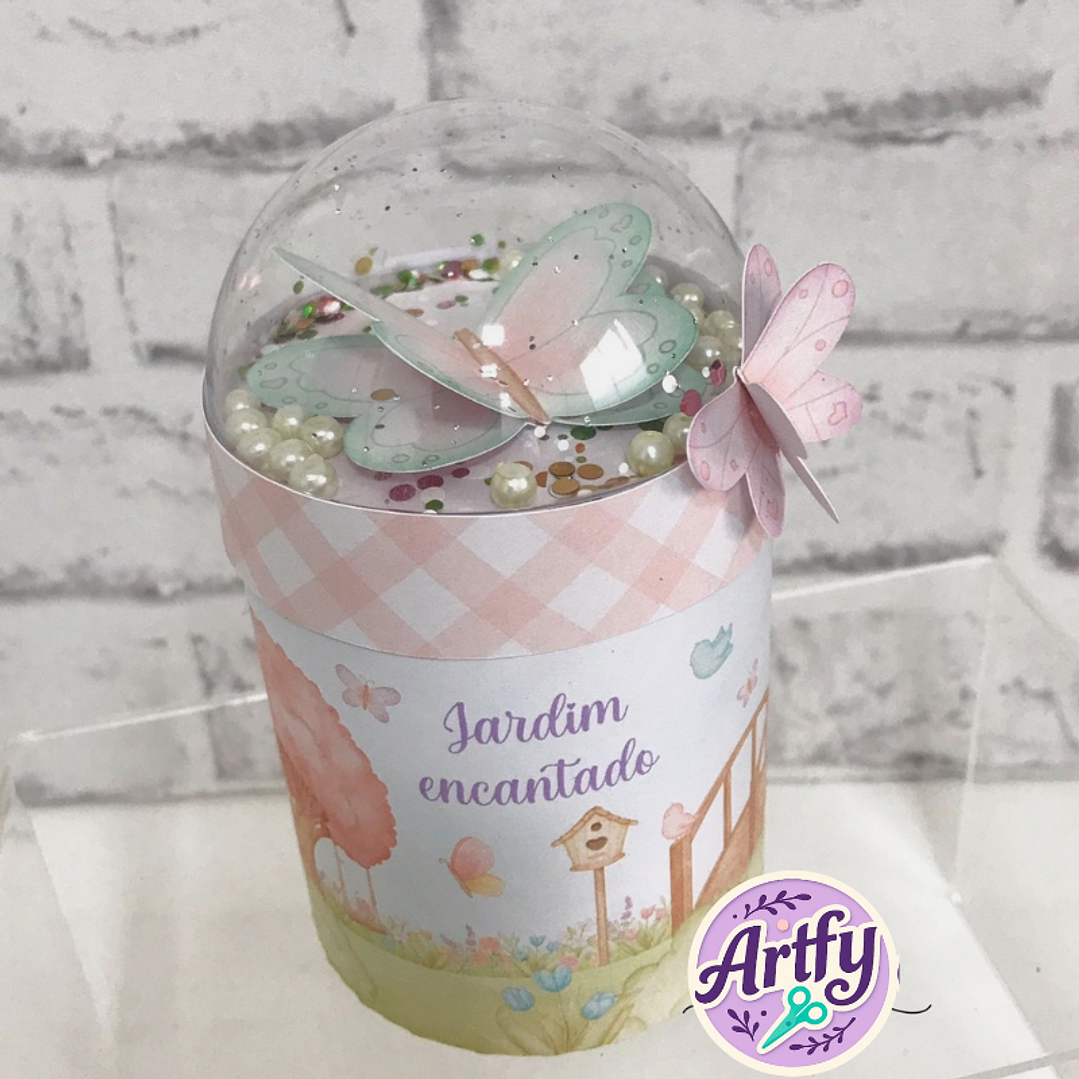 Caixa Cilindro com Bola Acrílica em cima 1