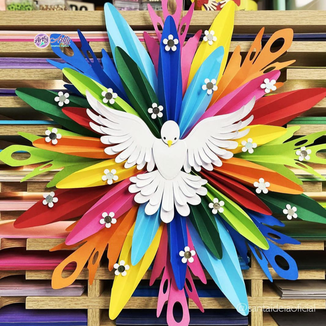 Mandala Espírito Santo Colorida 1