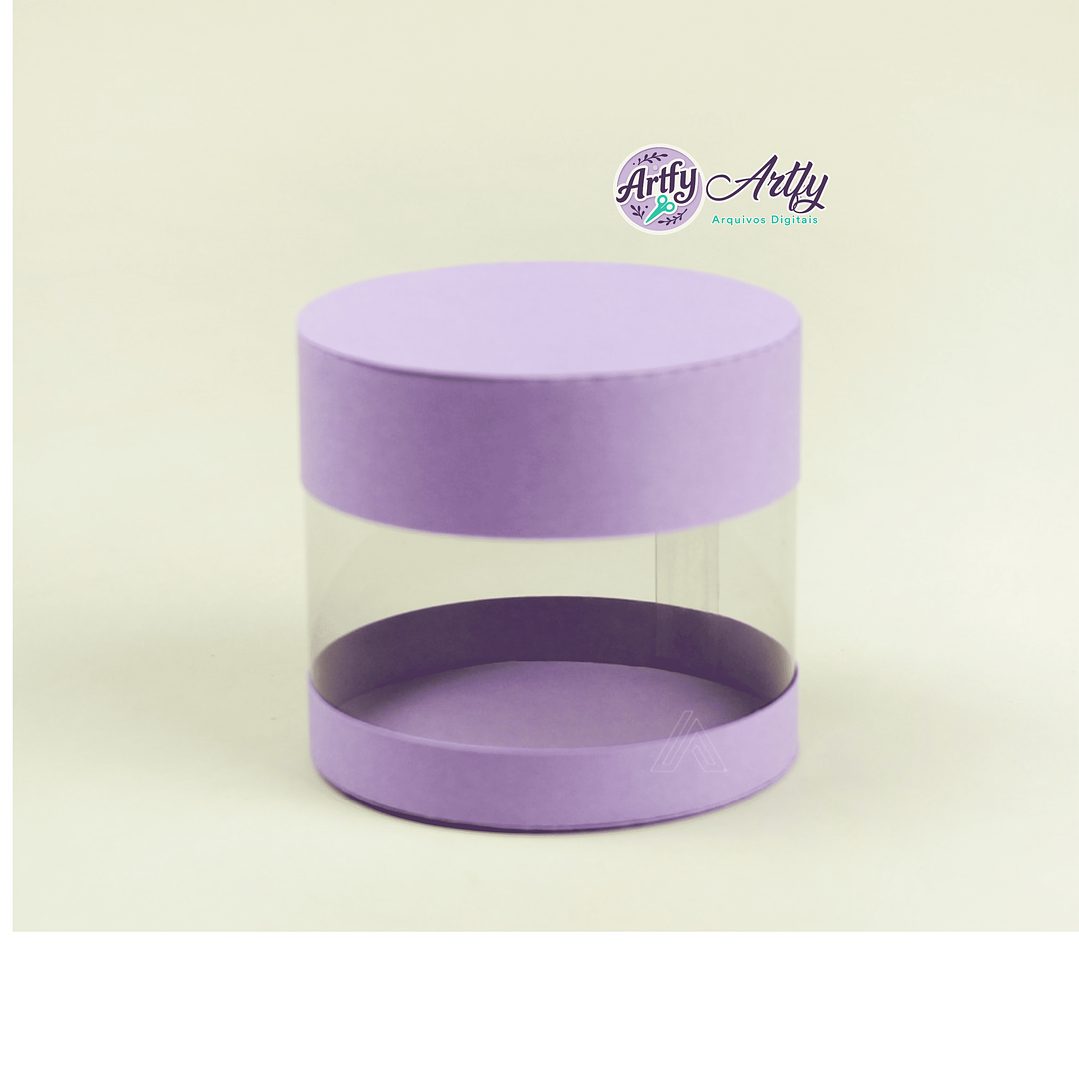 Caixa redonda acetato P 1