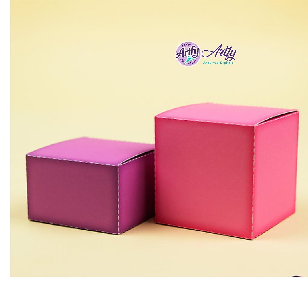 Caixa Quadrada Colorida 1