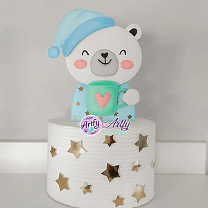 Topo de Bolo Urso Barto