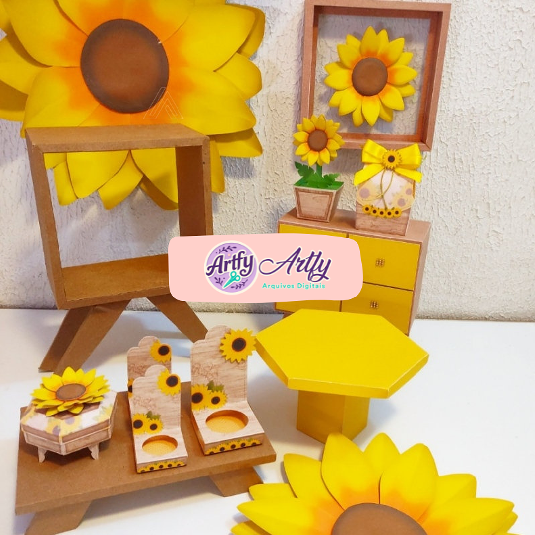Kit Criações Festa Girassol Completa 1