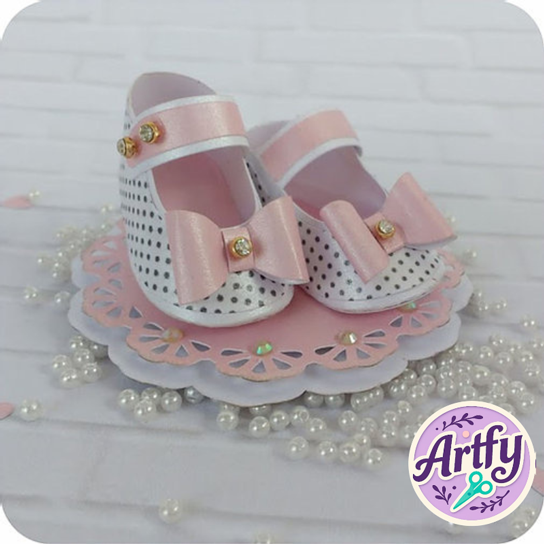 Kit Sapatinho Rosa com Arte 1