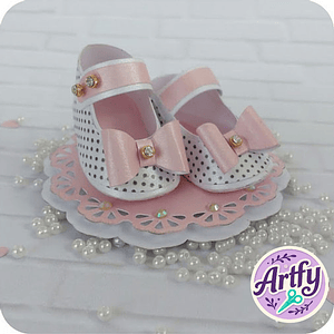 Kit Sapatinho Rosa com Arte