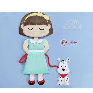 Decoração Menina e um Cachorro 