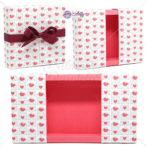 Caixa Deslizante Quadrada com Abertura Dupla