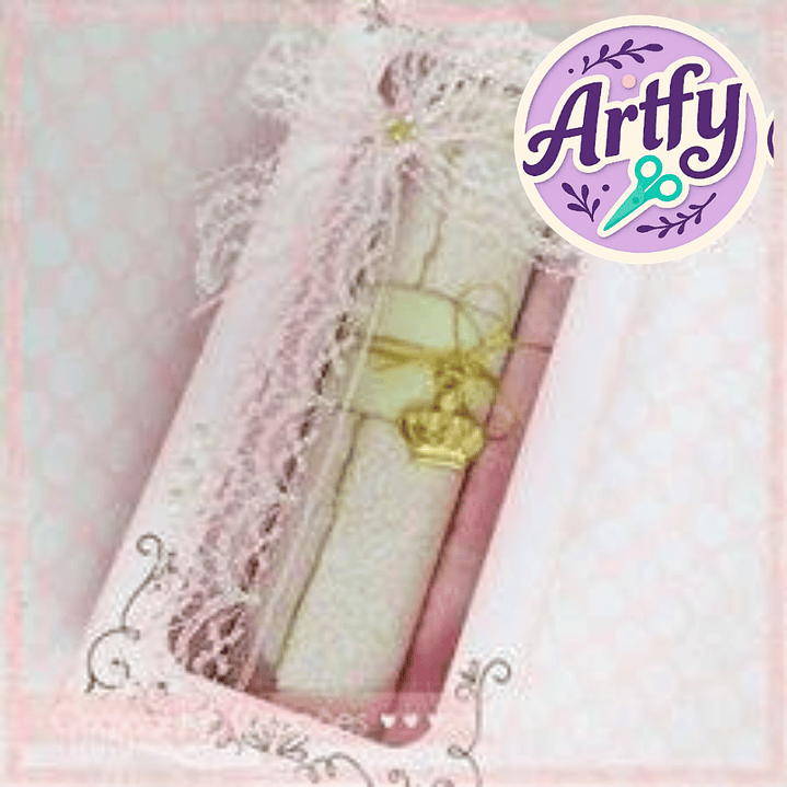 Caixa para Convite Pergaminho 1