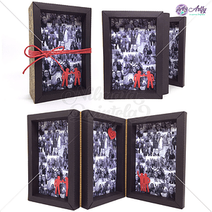 Caixa Porta Retrato Triplo
