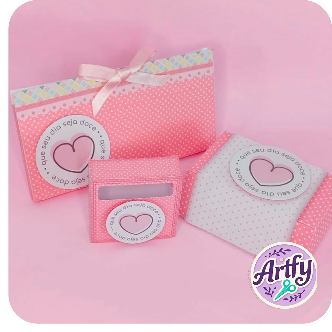 Caixas Coração rosa 1
