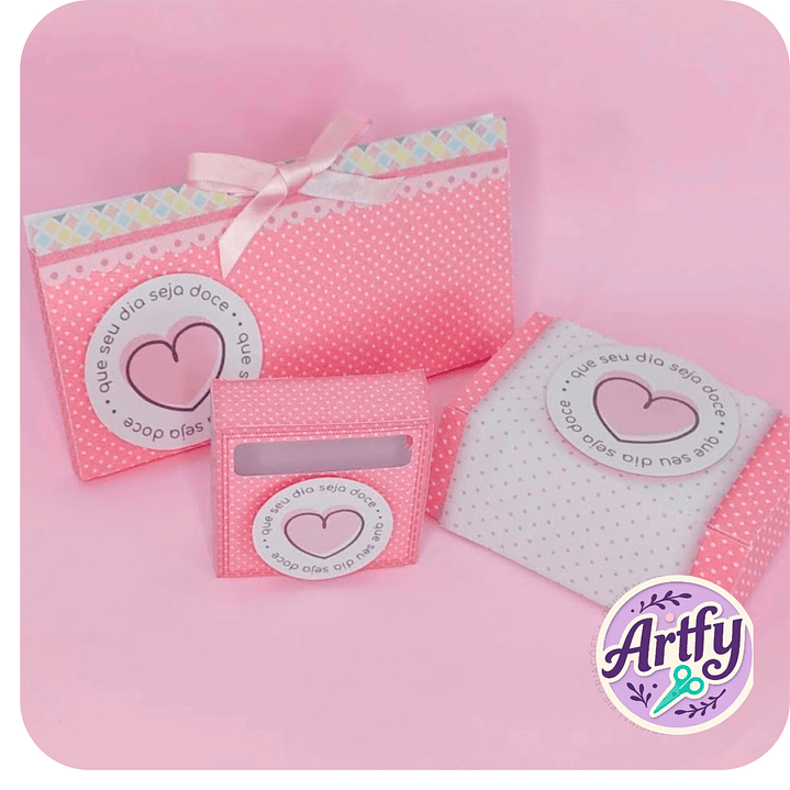 Caixas Coração rosa 1