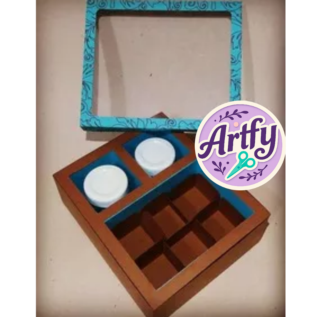 Caixa para 2 Potinhos e Doce 1