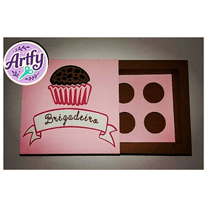Caixa para 4 Brigadeiros Quadrada