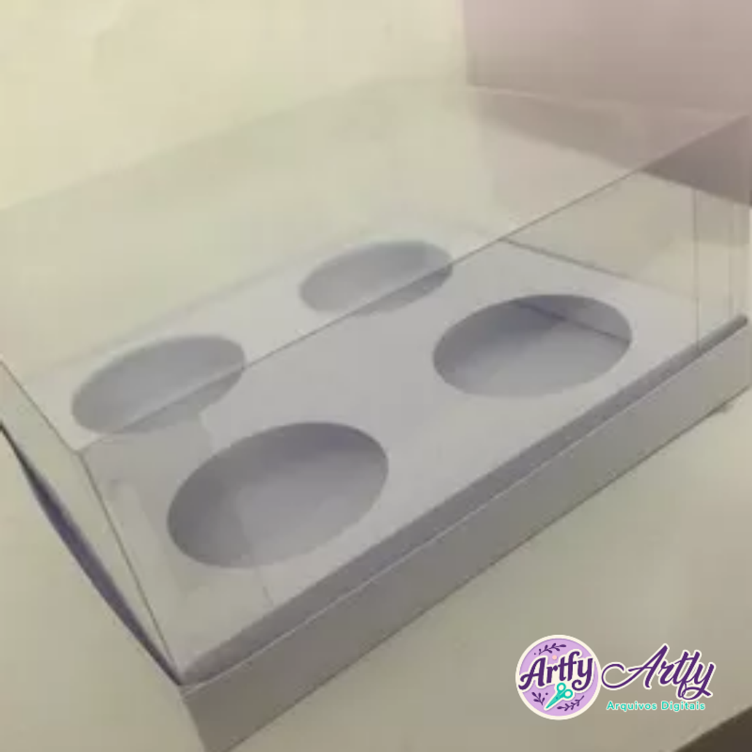 Caixa para 4 Cupcake 1