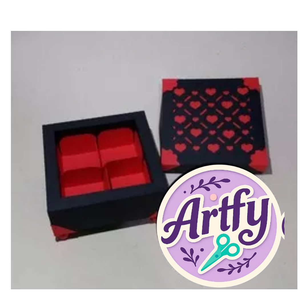 Caixa para 4 Doces Quadrada 1