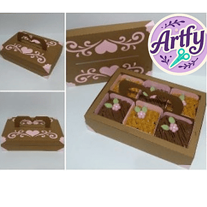 Caixa para 6 Brownies