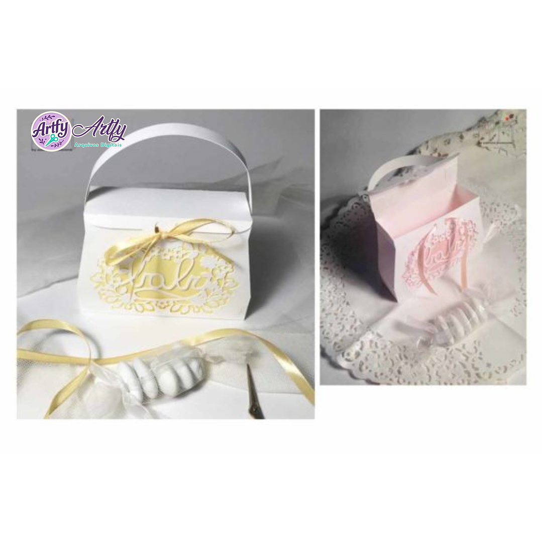 Caixa DOURADO E ROSA 1