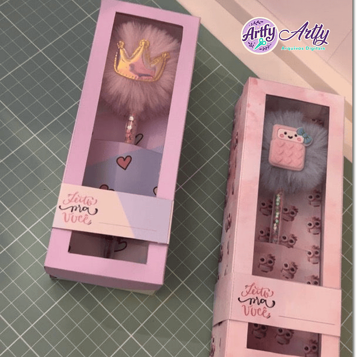 Caixa Caneta Pompom 1