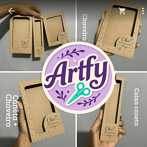 Caixa Chaveiro e Caneta