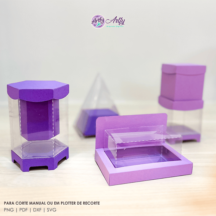 Pack Caixas Cristal Acetato 1