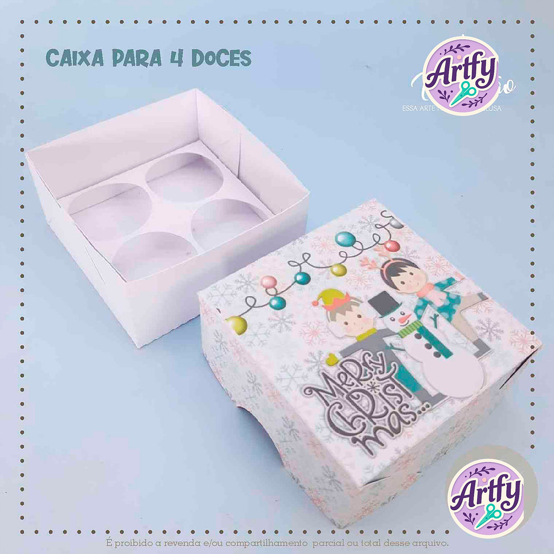 Caixa Para 4 Doces  1