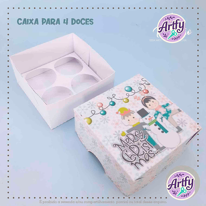 Caixa Para 4 Doces  1