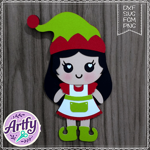 Ajudante Natal Menina - Figurinhas