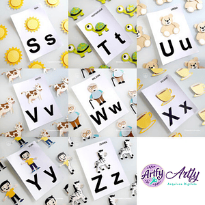 Alfabeto Decorado - Figurinhas