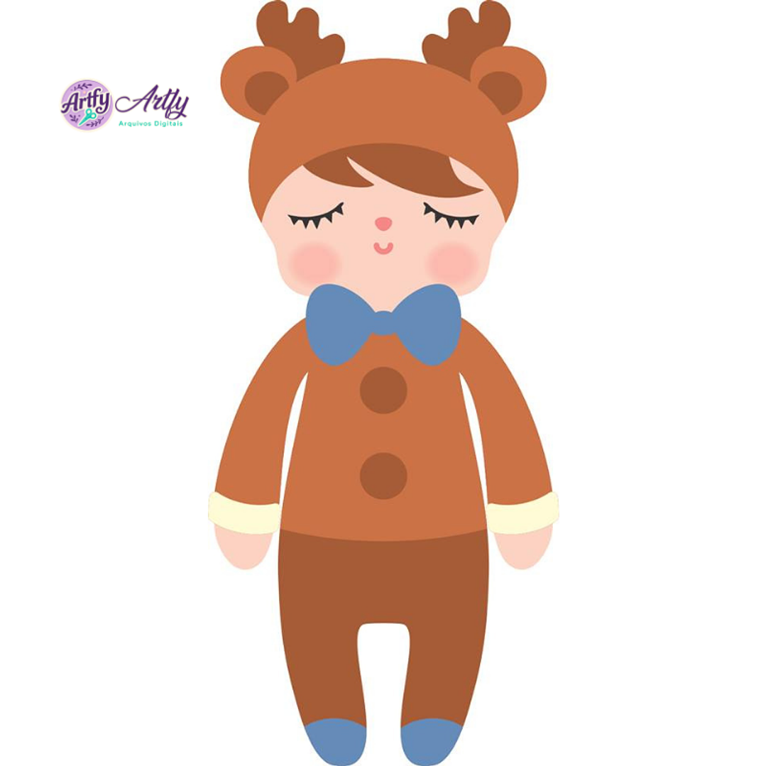 Angela Metoo Marrom Deer - Figurinhas 1