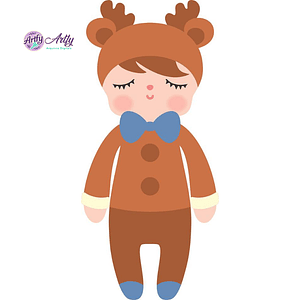 Angela Metoo Marrom Deer - Figurinhas