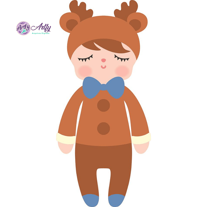 Angela Metoo Marrom Deer - Figurinhas 1