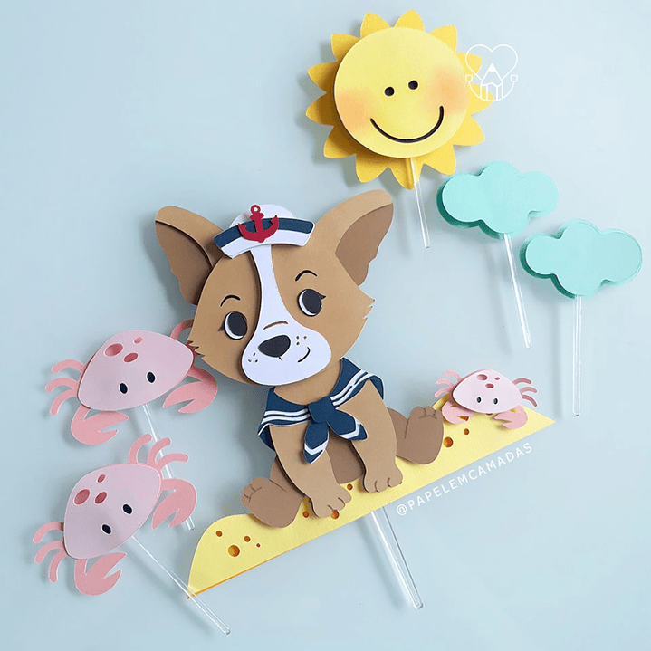 Cachorro na Praia - Figurinhas 1