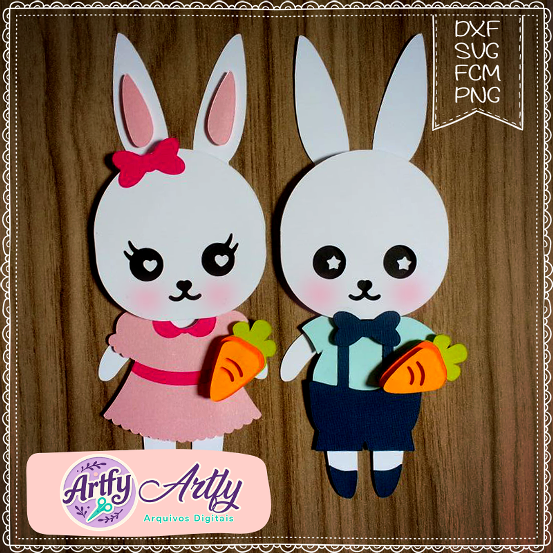 Casal Coelhos - Figurinhas 1