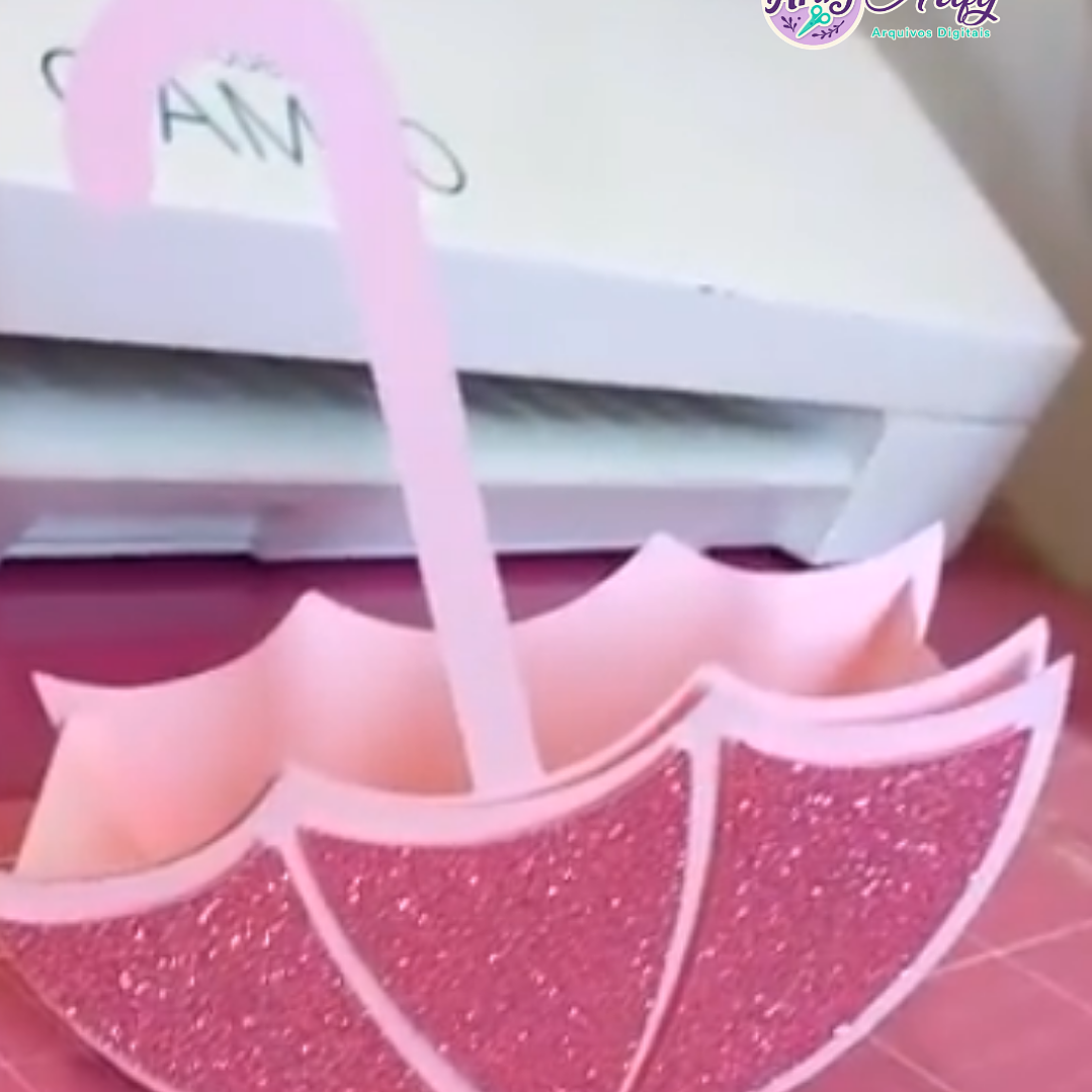 Guarda-Chuva Rosa 3D 1