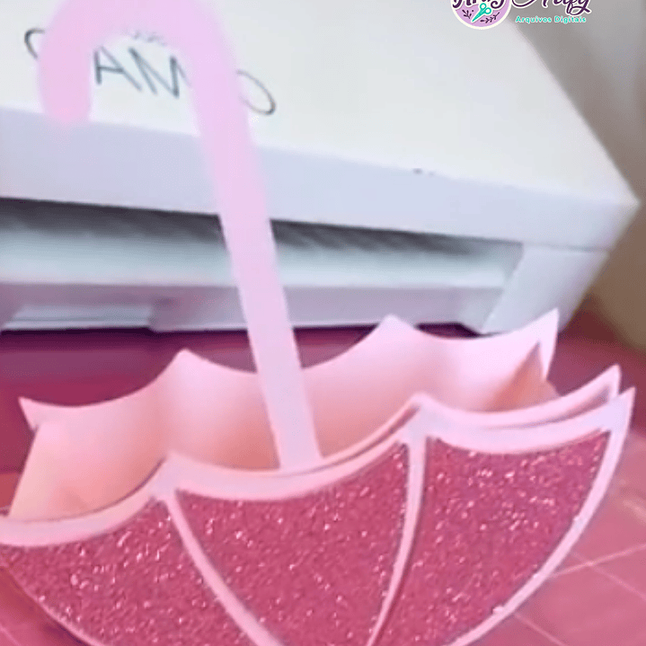 Guarda-Chuva Rosa 3D 1